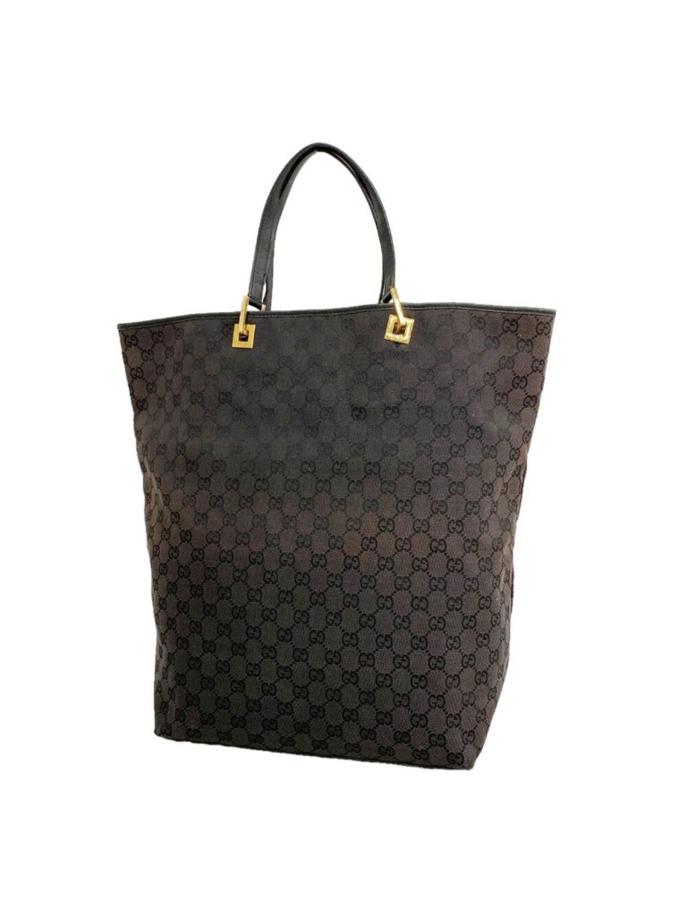 Gucci Tote GG Canvas Black Gold